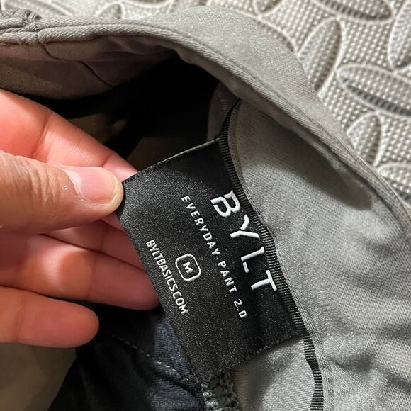 BYLT Everyday Pants 2.0 Men Medium Slim Performance Stretch Tapered Stretch Gray - Picture 2 of 6